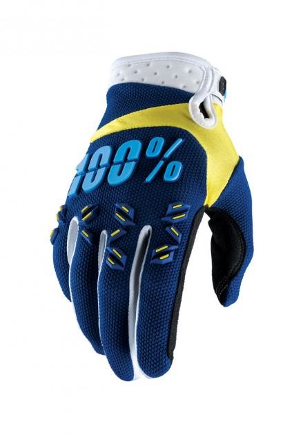 100- Airmatic Handschuhe Blau-Gelb Grösse M unter 100percent