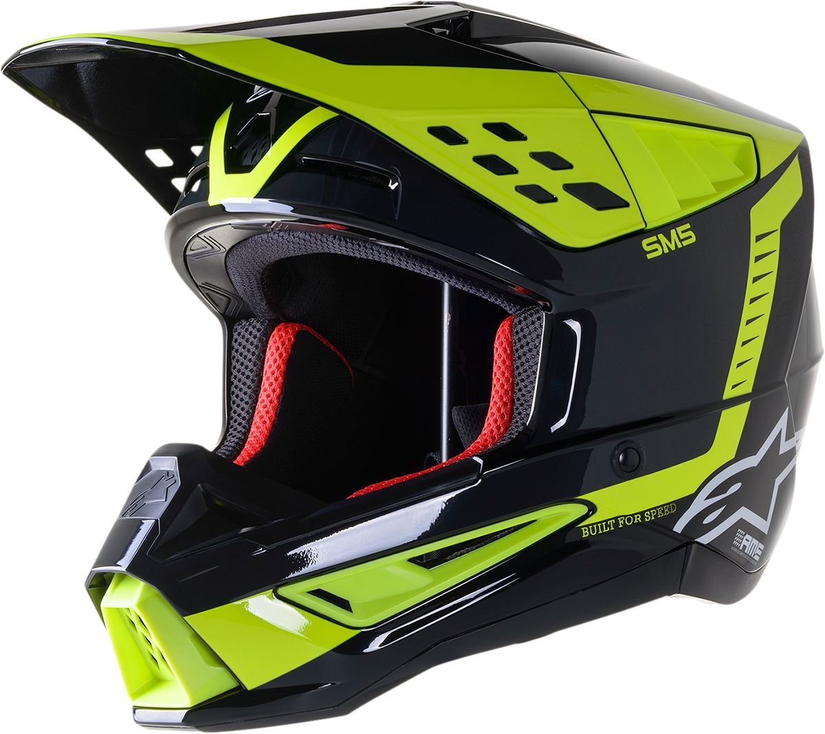 ALPINESTARS(MX) HELM SM5 BEAM BLK-YL XS