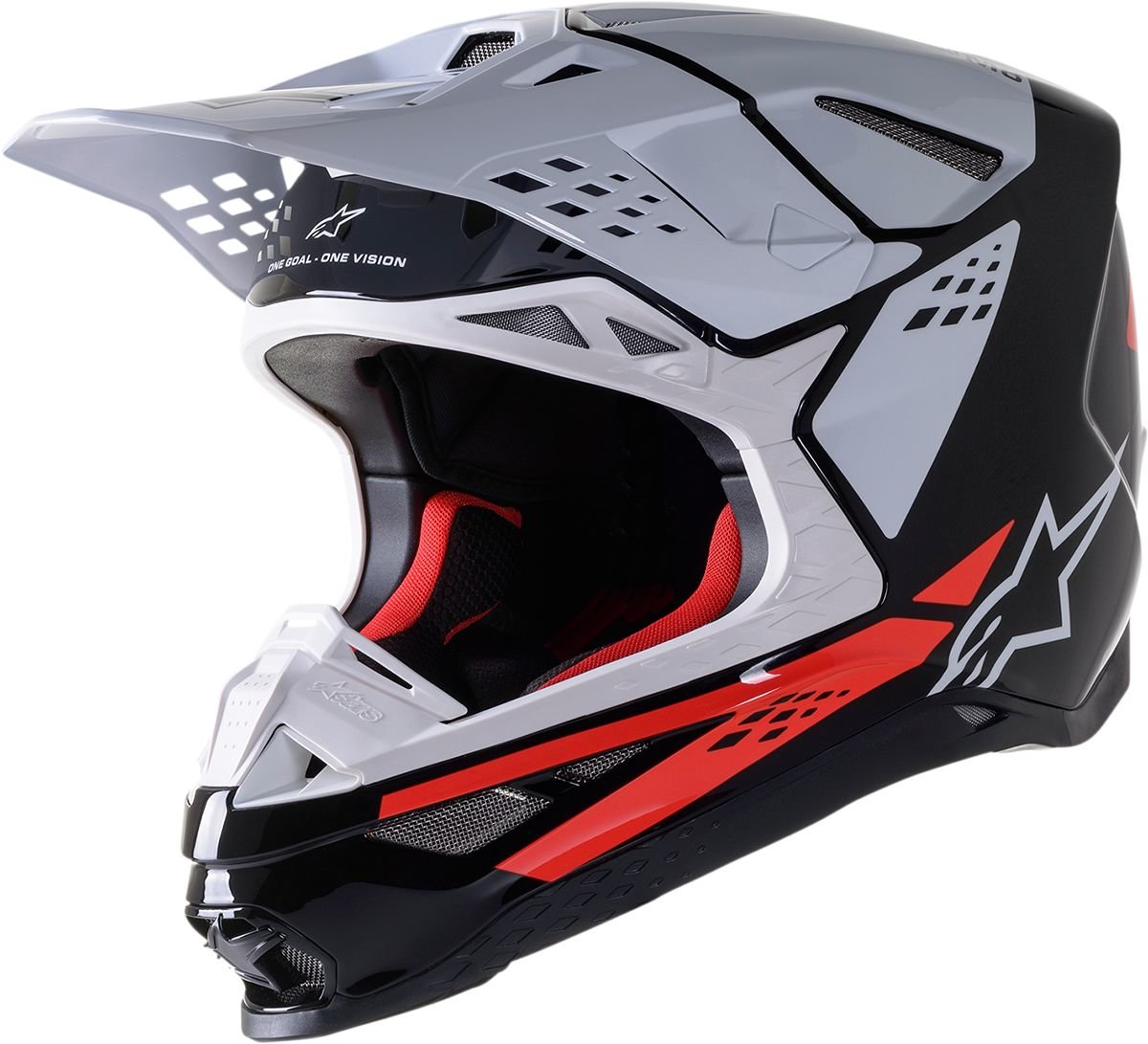 ALPINESTARS(MX) HELM SM8 FACT BLK-WT-RD S