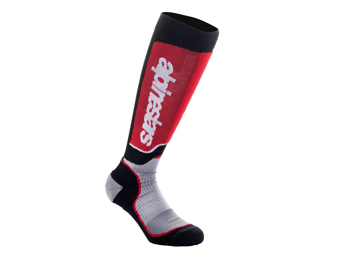 Alpinestars Socken Mx Plus Blk-Red-Gy