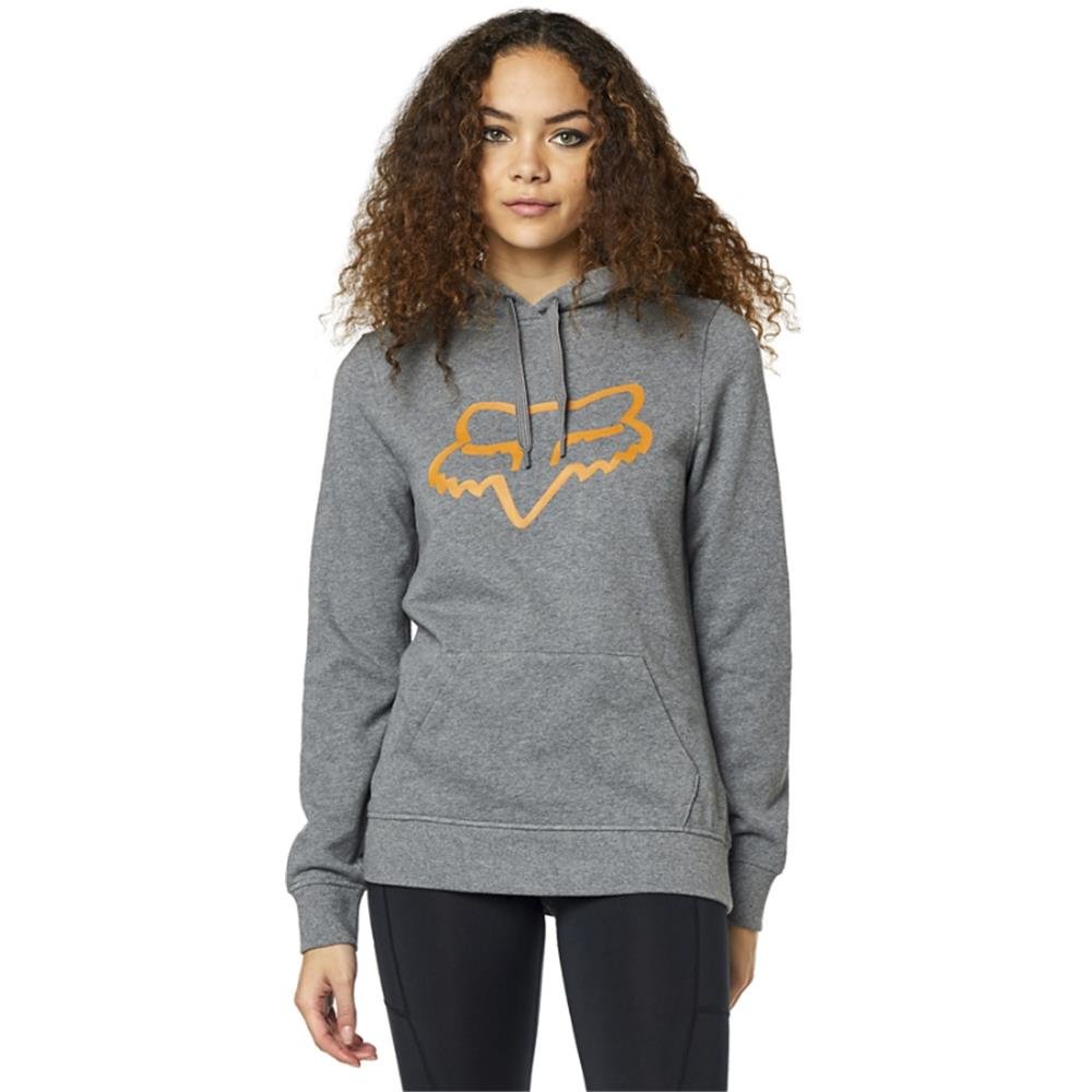 Fox Centered Hoodie -Gry-Org-