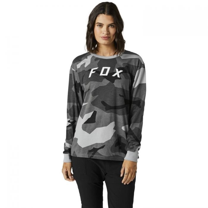 Fox Frauen Bnkr Ls T-Shirt -Blk Cam-
