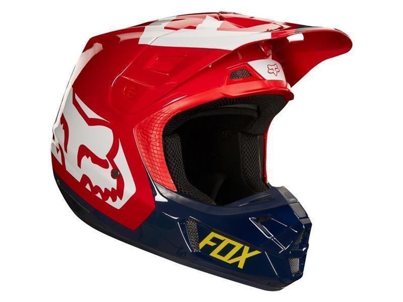 Fox Helm V2 Preme Navy-Rot XS