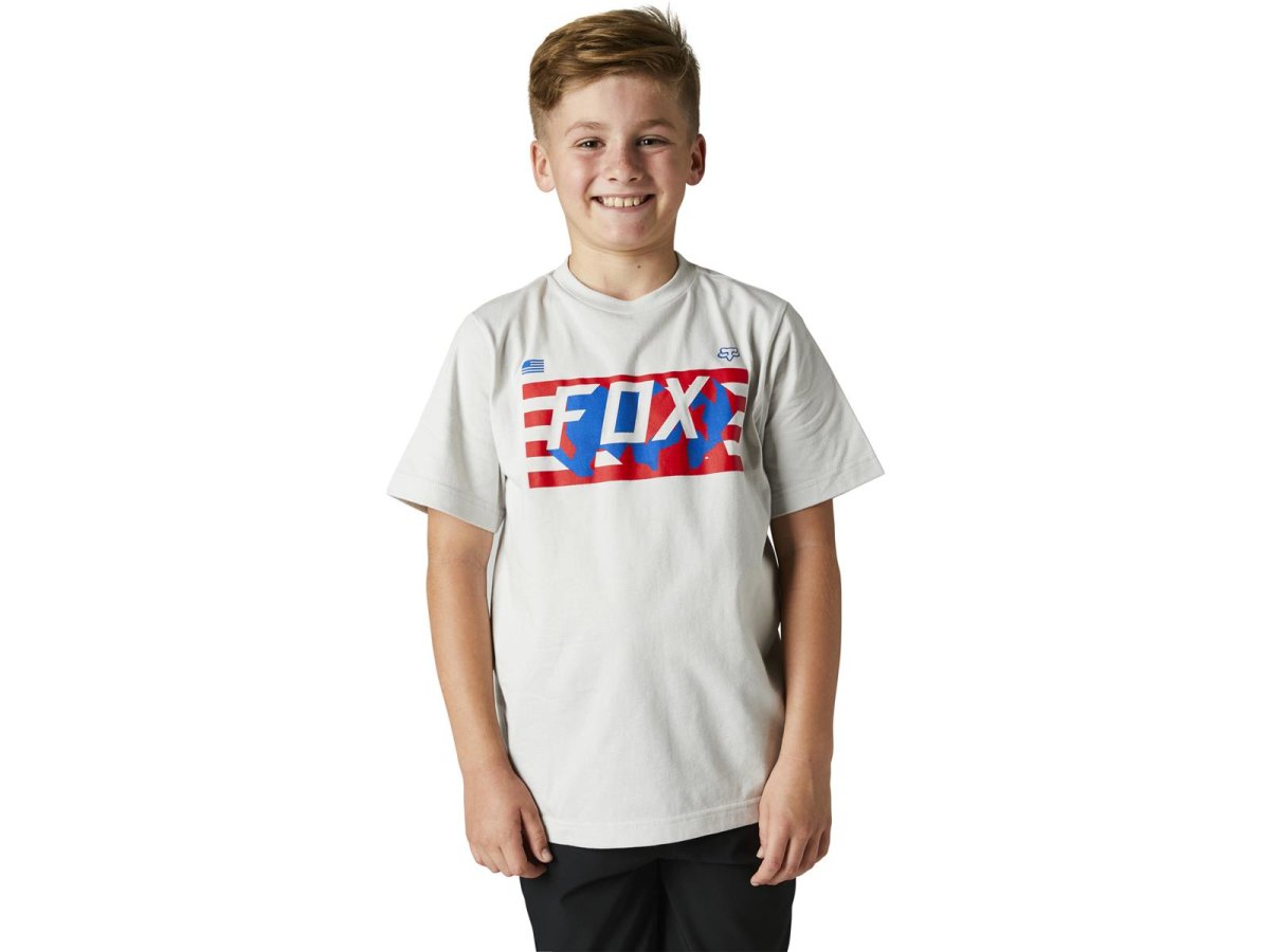 Fox Kinder Rwt Flag Ss T-Shirt -Lt Gry-