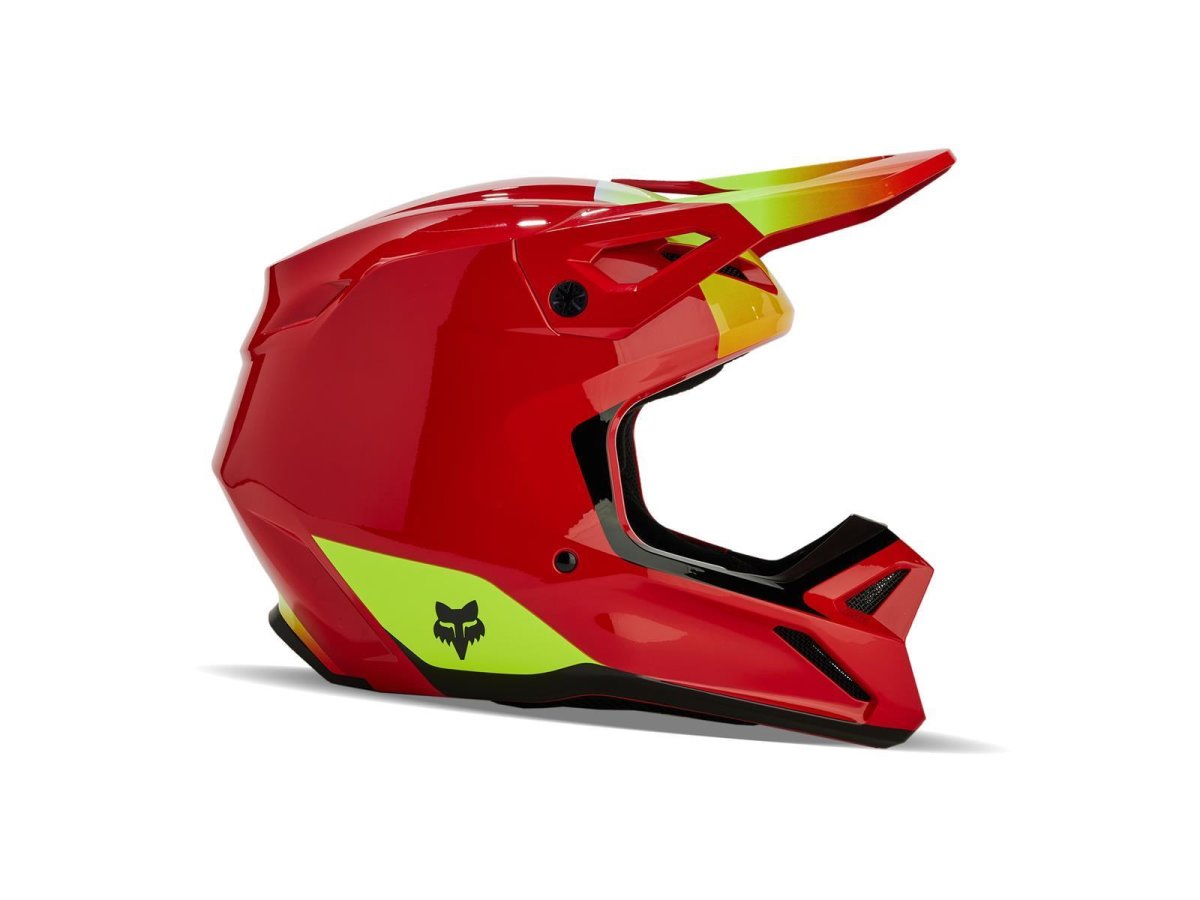Fox Kinder V1 Ballast Helm -Flo Red-