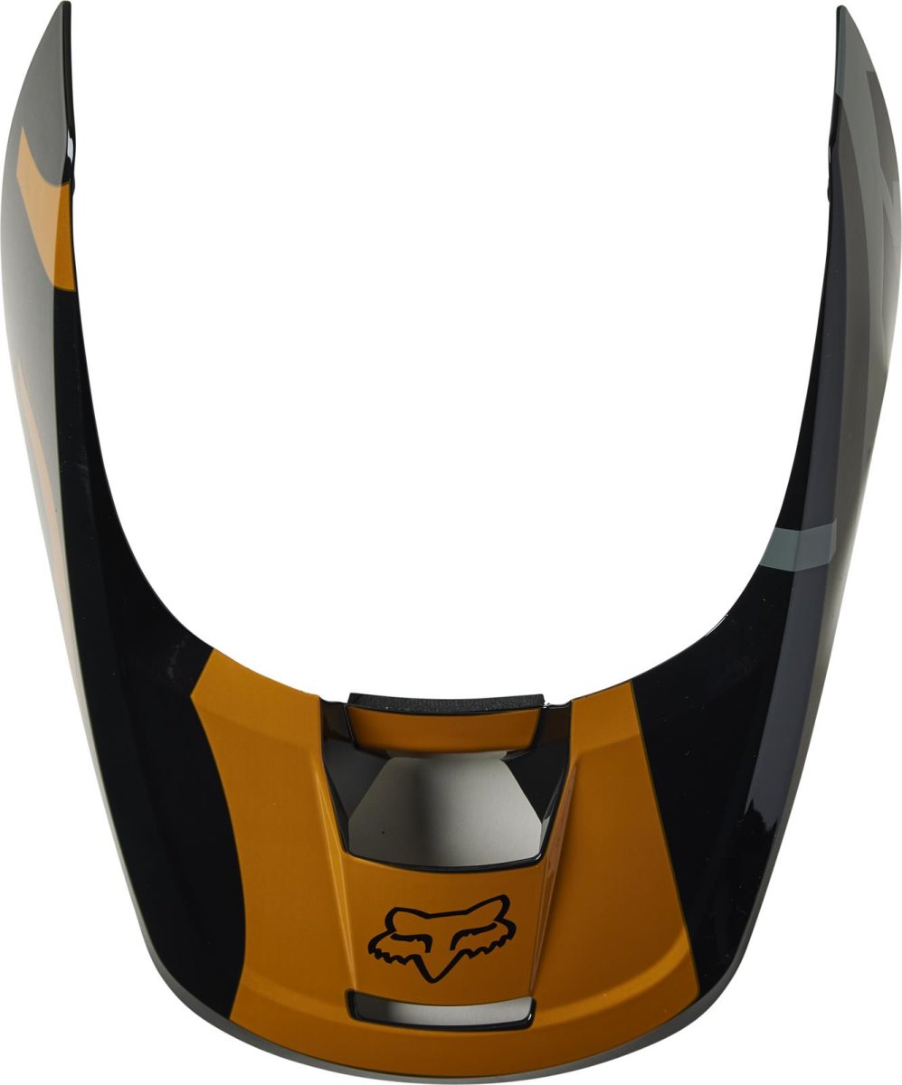 Fox Kinder V1 Helm Visier - Skew -Blk-Gld-