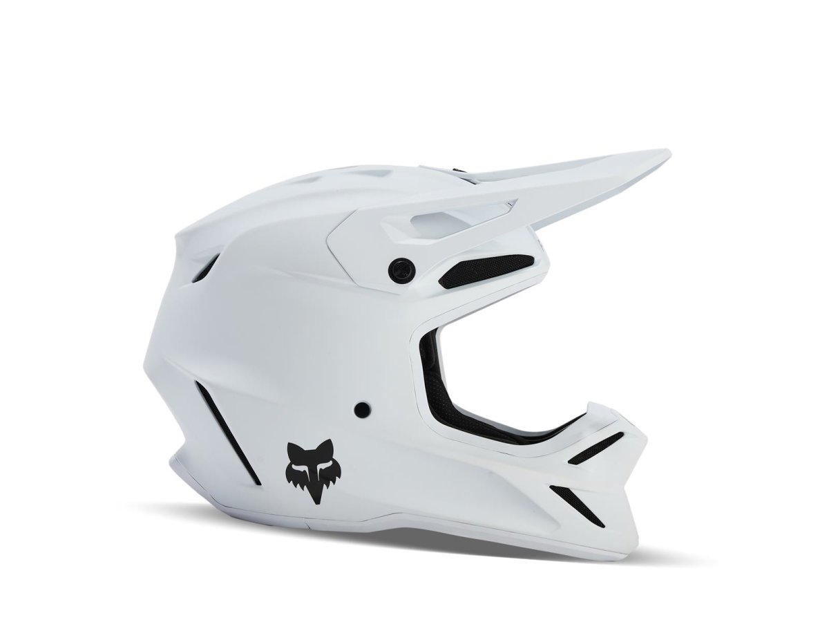 Fox Kinder V3 Solid Helm -Mt Wht-