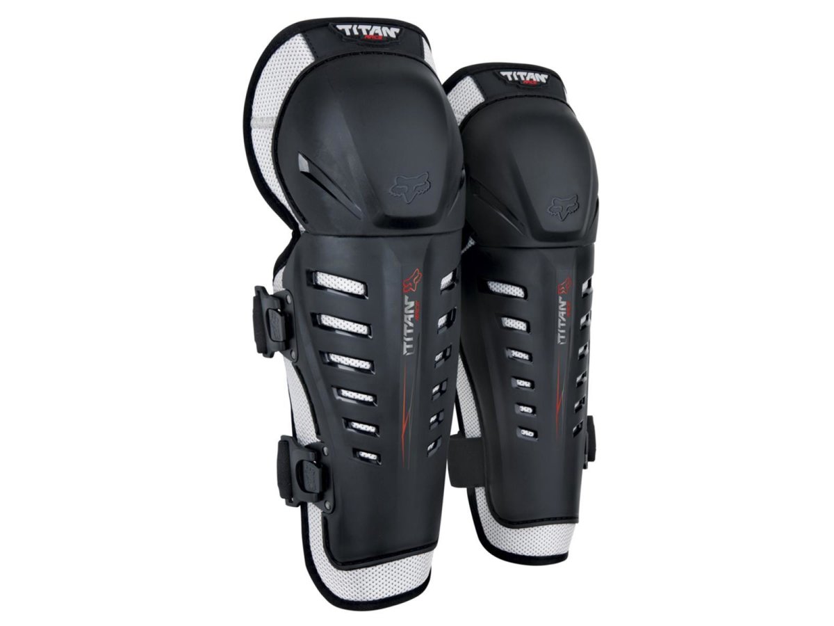 Fox Knieschtzer Kinder Titan Race Knee-Shin Guards -Black-