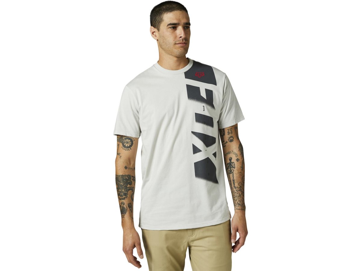Fox Rkane Side Ss Premium T-Shirt -Lt Gry-