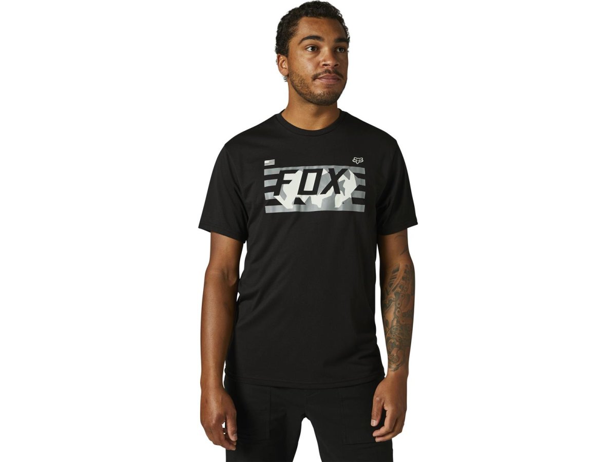 Fox Rwt Flag Ss Tech T-Shirt -Blk-