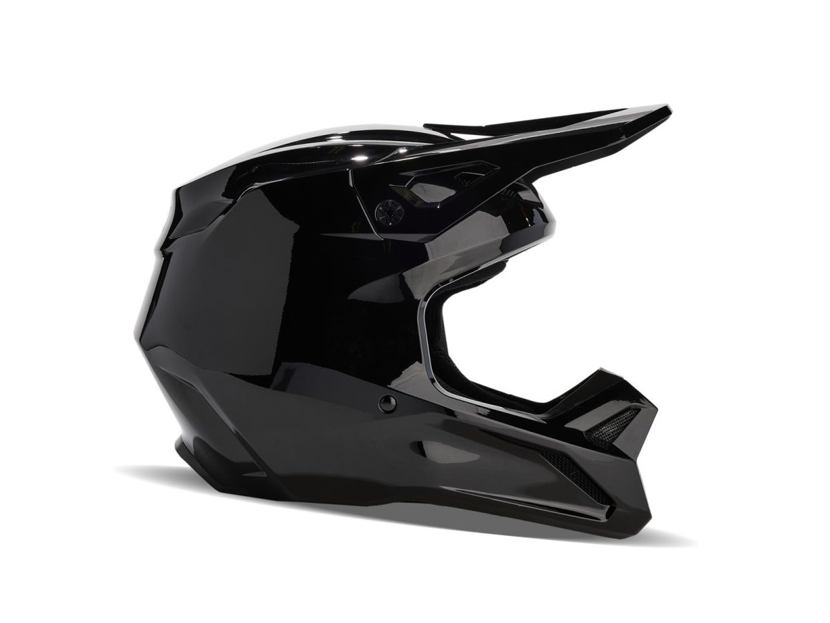 Fox V1 Solid Helm Blk