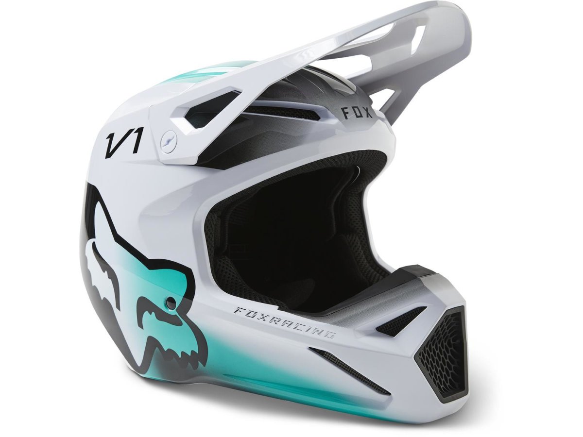 Fox V1 Toxsyk Helm Dot-Ece White