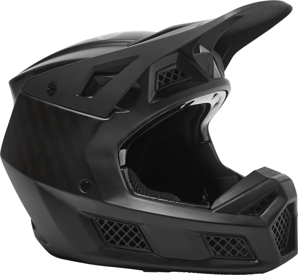 Fox V3 Rs Black Carbon Helm- Ece -Car-Blk-