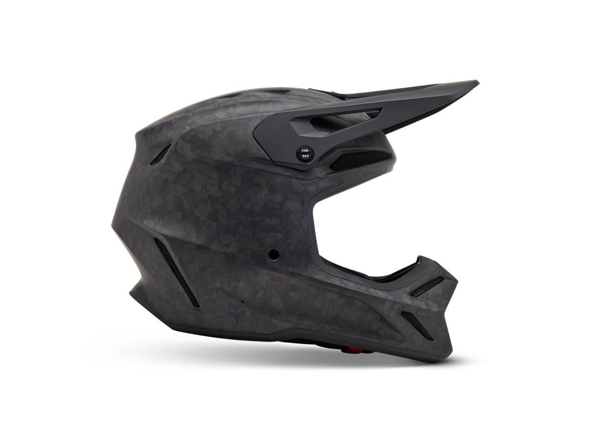 Fox V3 Rs Carbon Solid Helm -Mt Blk-