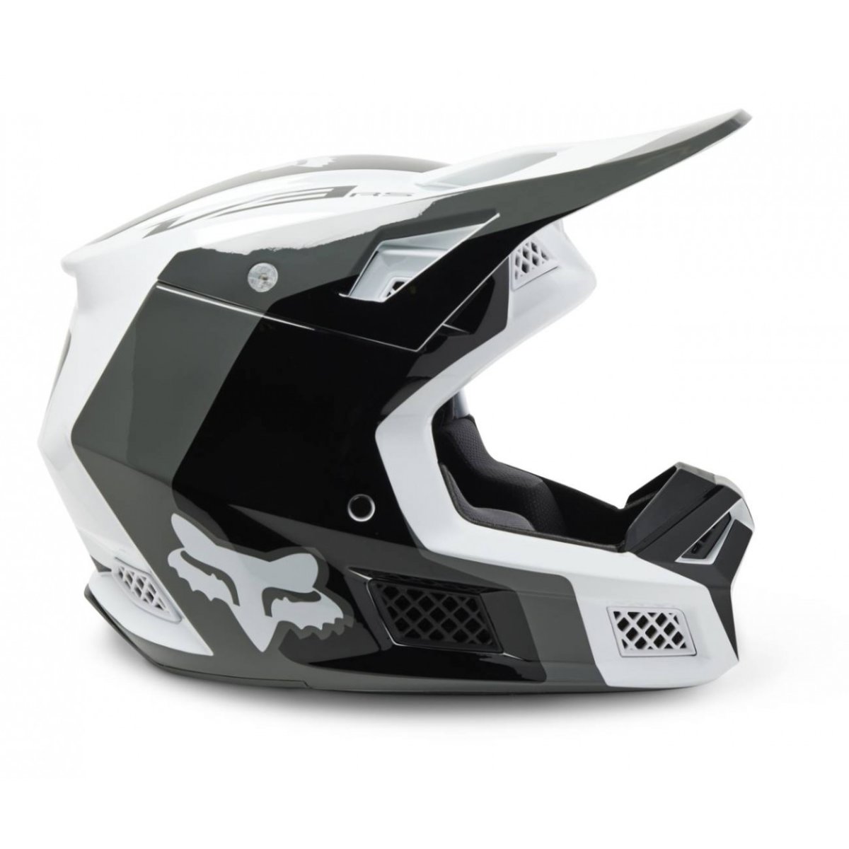 Fox V3 Rs Efekt Helm Ece Black-White