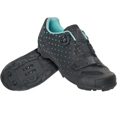 Scott Schuhe Damen Mtb Comp Boa - matt black-turquoise blue-38-0