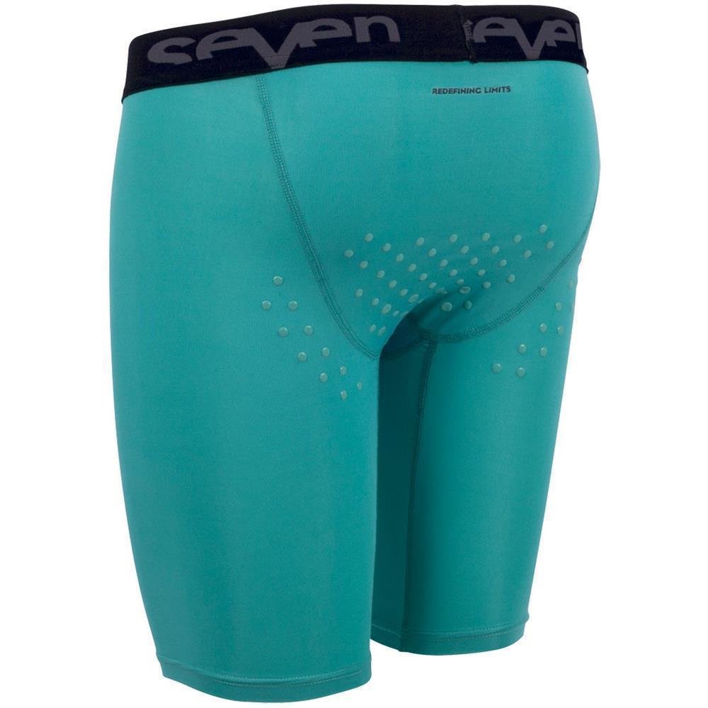 Seven Short Zero Compression black-aqua Grsse: M