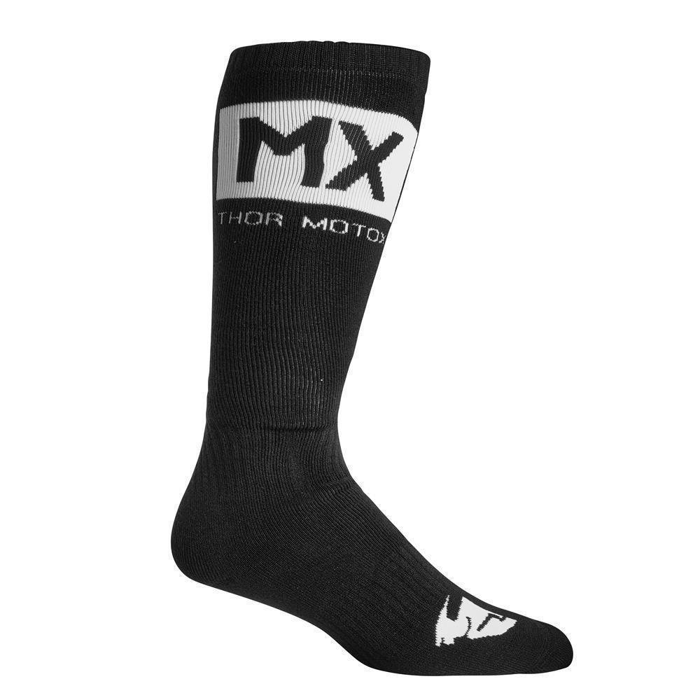 Thor Socken Mx Solid Bk-Wh 6-9